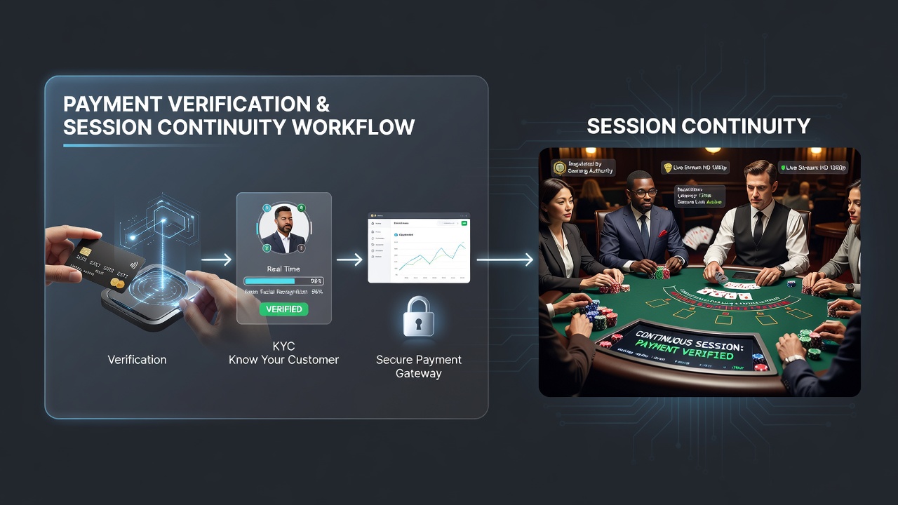 Technische Darstellung von Sitzungskontinuität bei Zahlungsverifizierungen in Blackjack-Plattformen