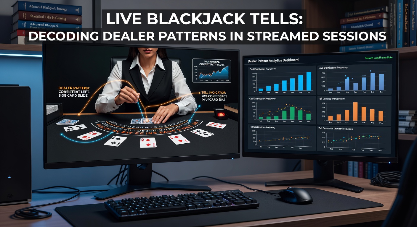 Nahaufnahme einer Heatmap-Überlagerung auf einem Live-Blackjack-Stream, die Dealer-Bewegungen hervorhebt
