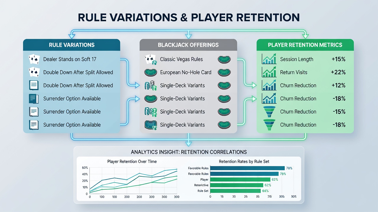 Analyse von Blackjack-Regelvariationen und deren Auswirkungen auf Spielmetriken