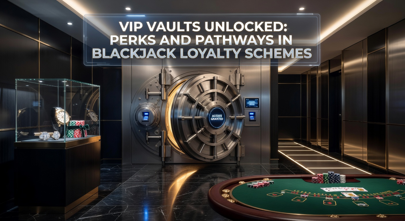 Ein eleganter VIP-Blackjack-Tisch mit goldenen Chips und exklusiven Karten, umgeben von luxuriösen Elementen wie Kristallleuchtern und Samtvorhängen